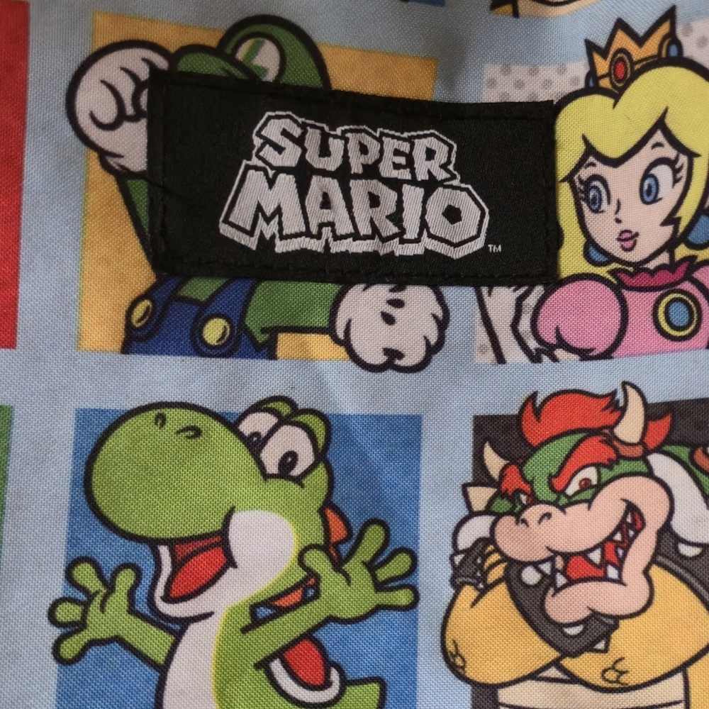 Nintendo Super Mario Character Grid AOP Backpack School Travel Bag One Size - Picture 13 of 16
